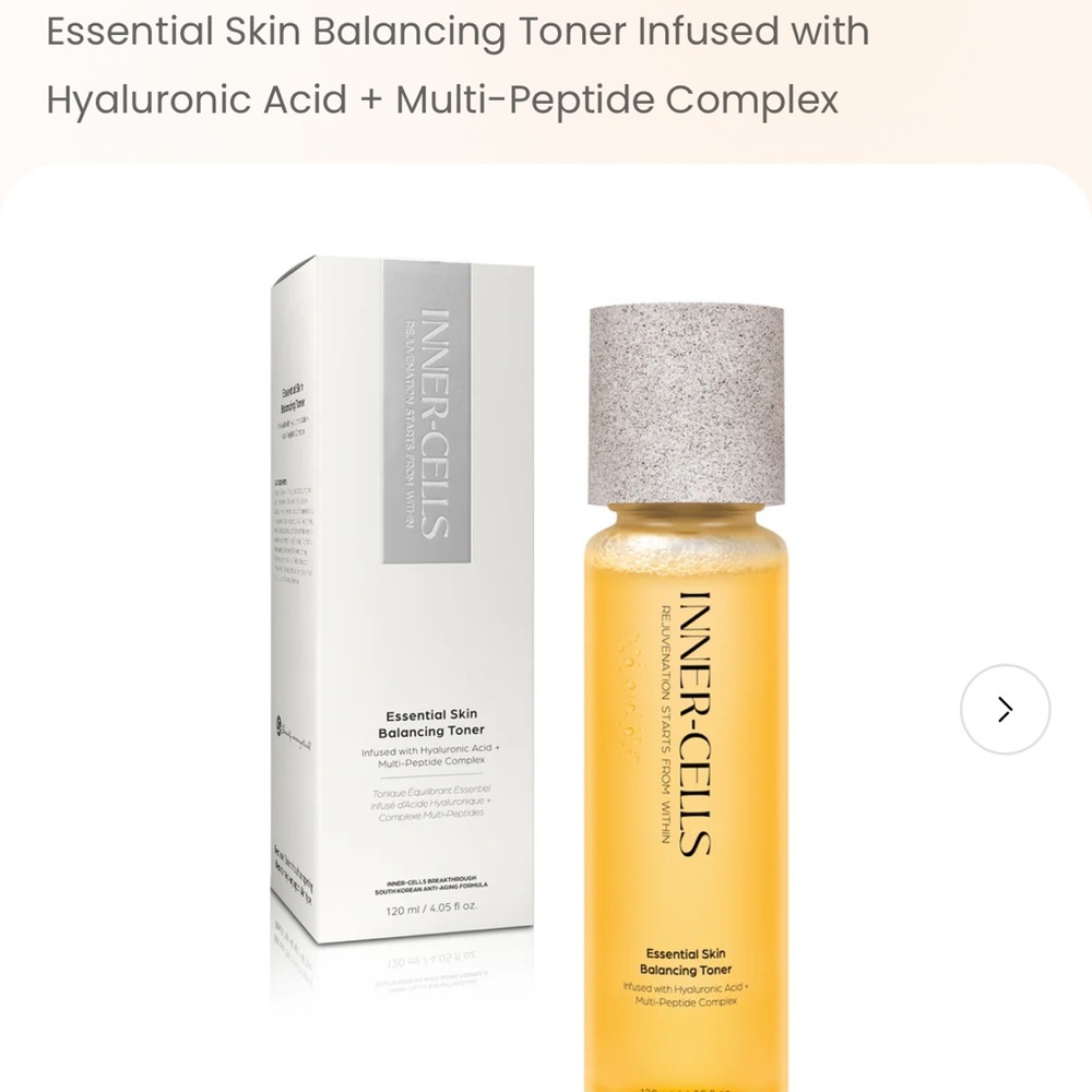 Luxury Korean Skin Care- Inner-Cells brand Essential Skin Balancing Toner 4.05oz